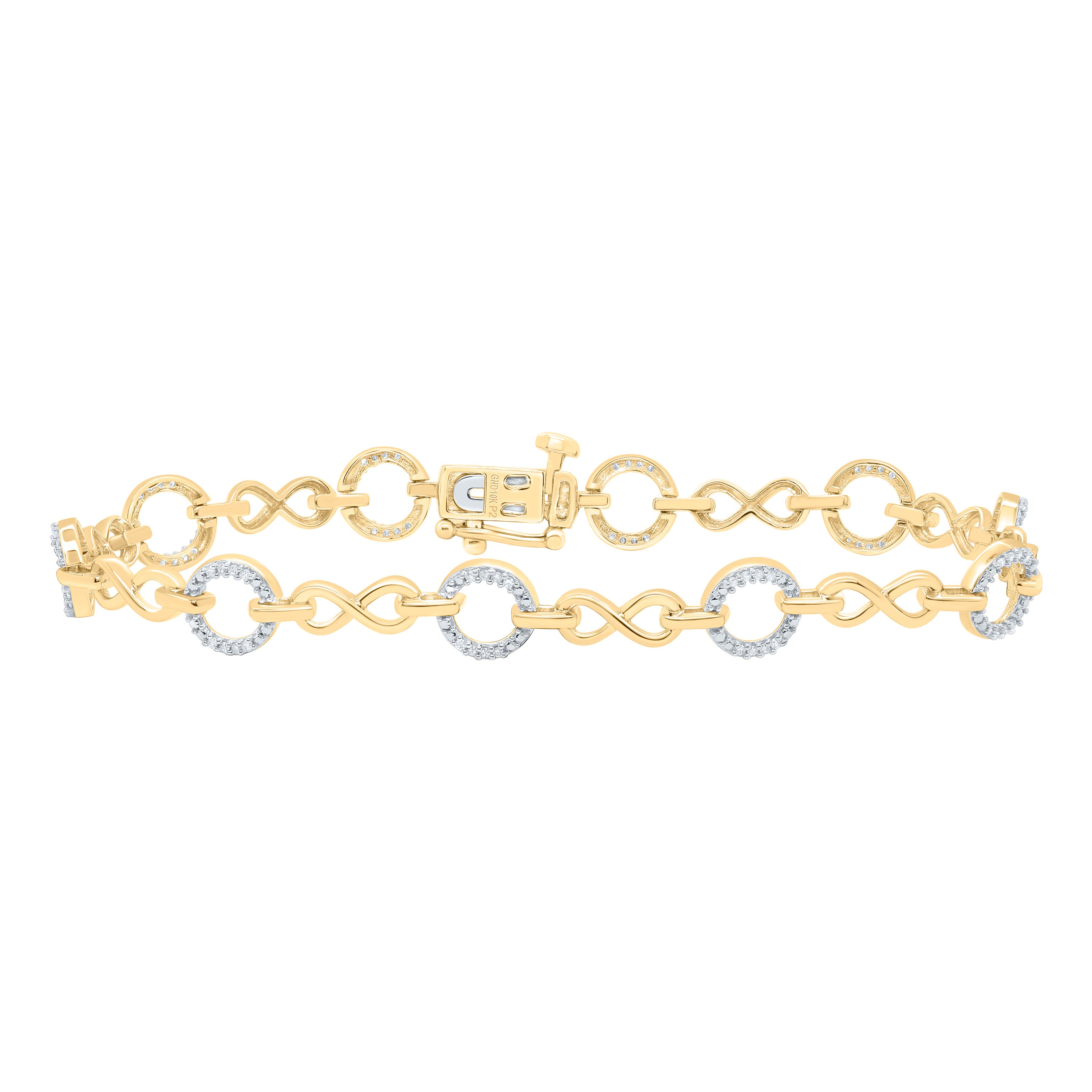1/6Ctw-Nat Dia P2 Gift Ladies Bracelet (7 Inch)
