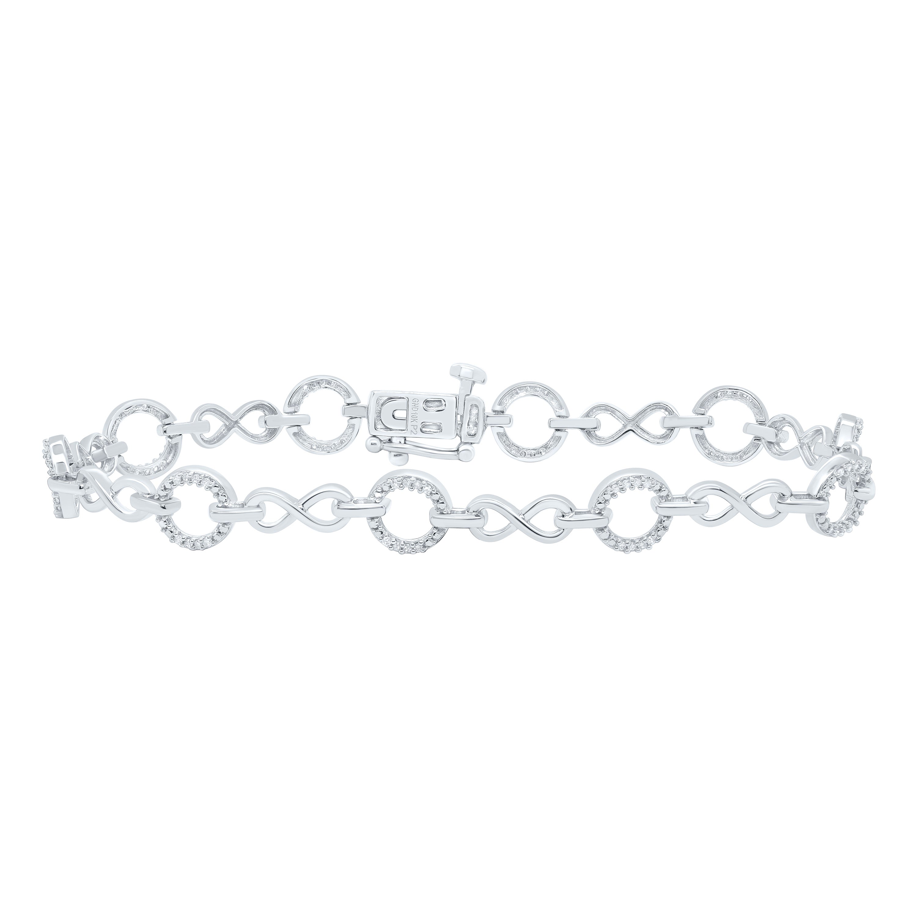 1/6Ctw-Nat Dia P2 Gift Ladies Bracelet (7 Inch)