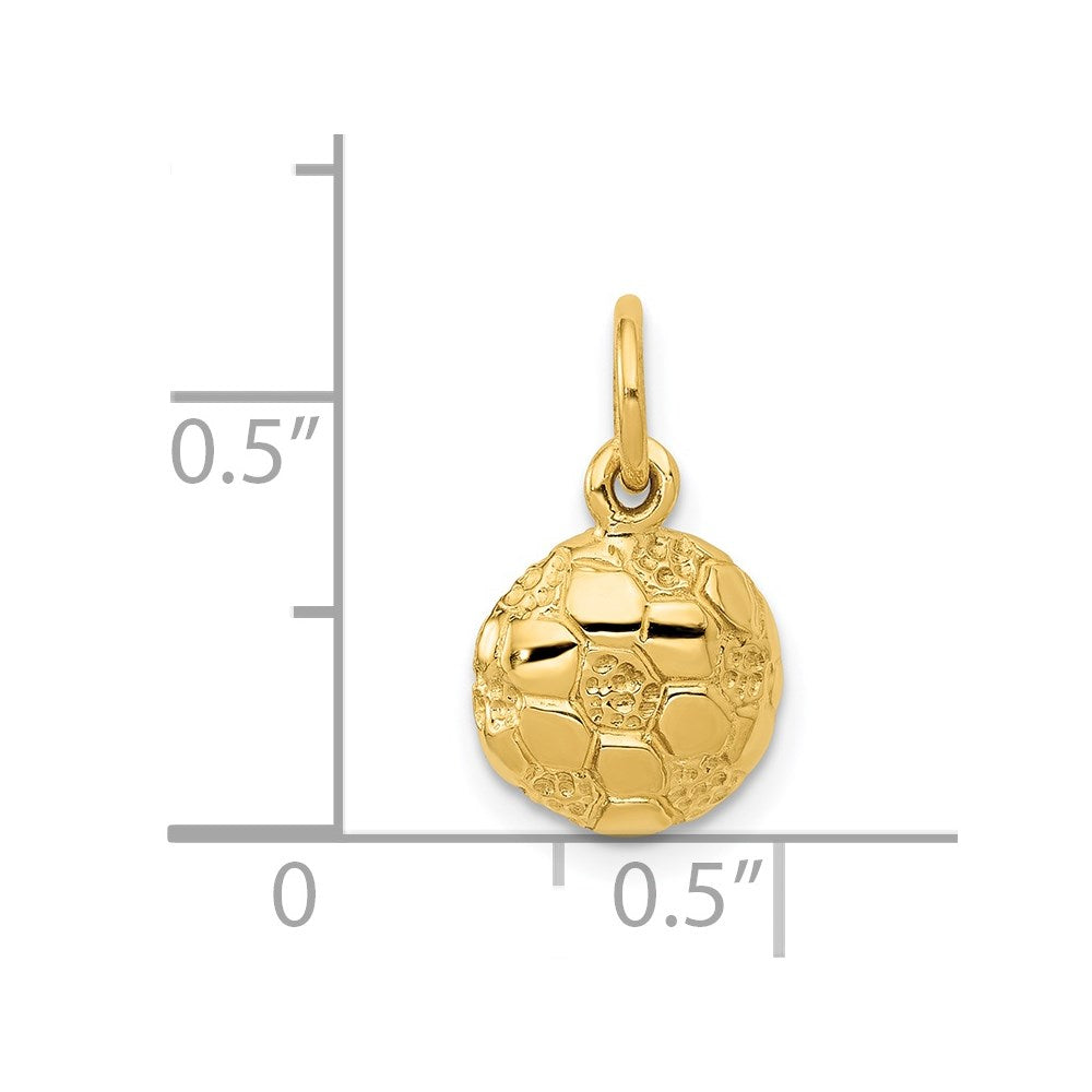 14k Yellow Gold 9 mm Soccer Ball Charm (0.87 grams)