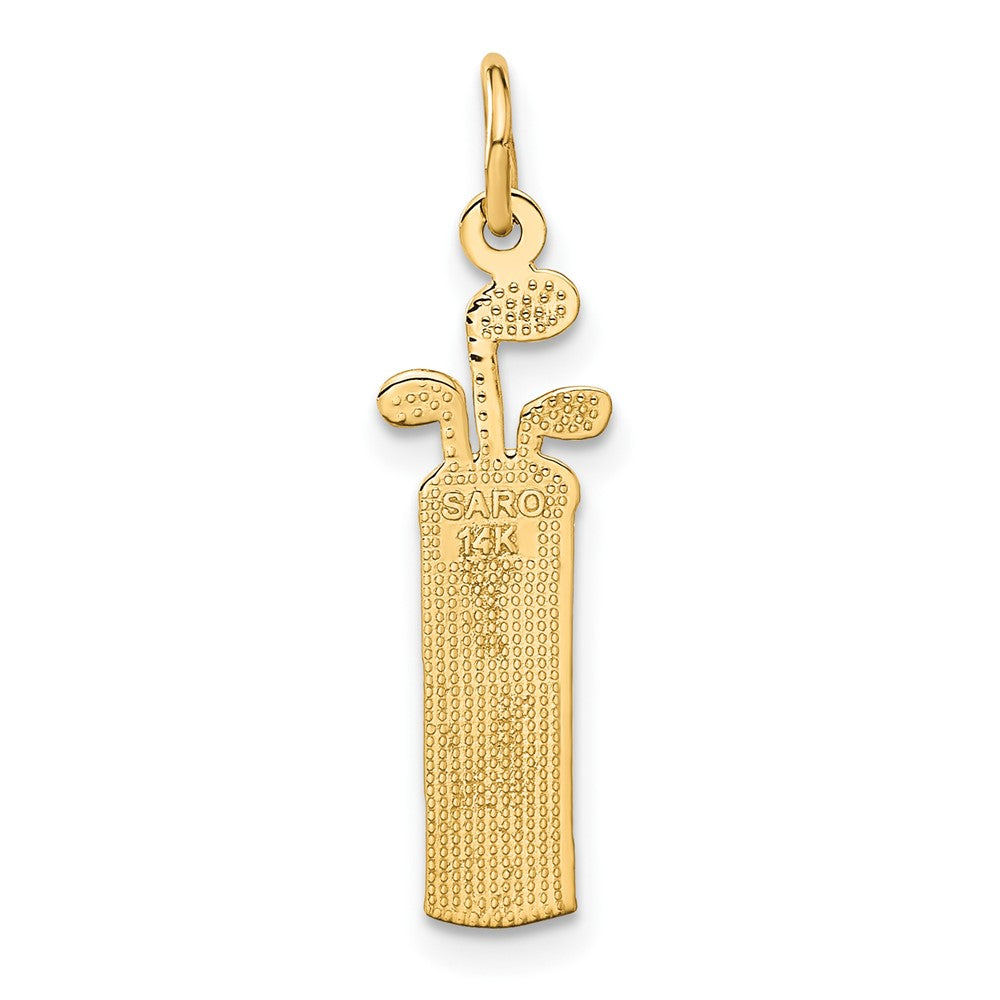 14k Yellow Gold 7 mm Golf Bag Charm (1.1 grams)