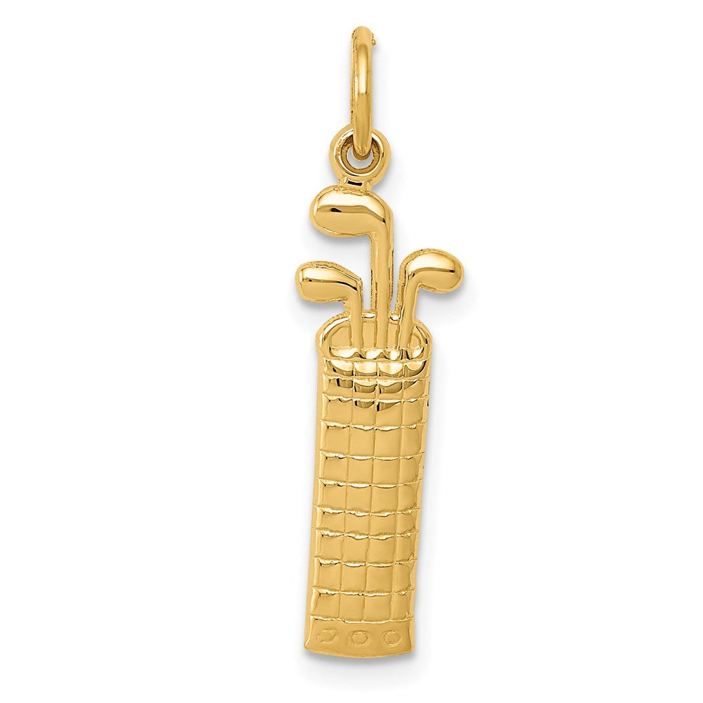 14k Yellow Gold 7 mm Golf Bag Charm (1.1 grams)