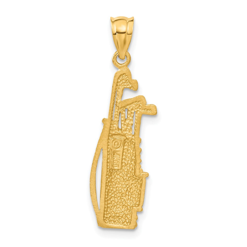 14k Yellow Gold 10 mm Golf Bag Charm (1.89 grams)