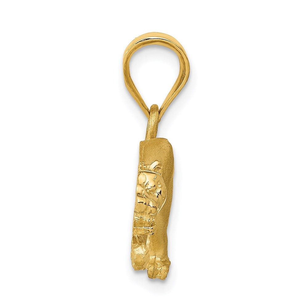 14k Yellow Gold 33 mm Panther Pendant (2.42 grams)