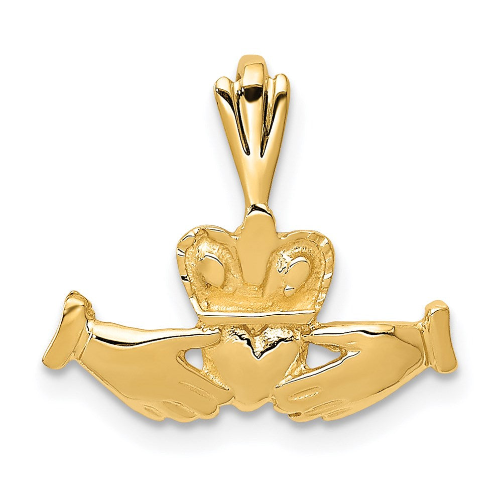 14k Yellow Gold 18 mm Claddagh Charm (0.98 grams)