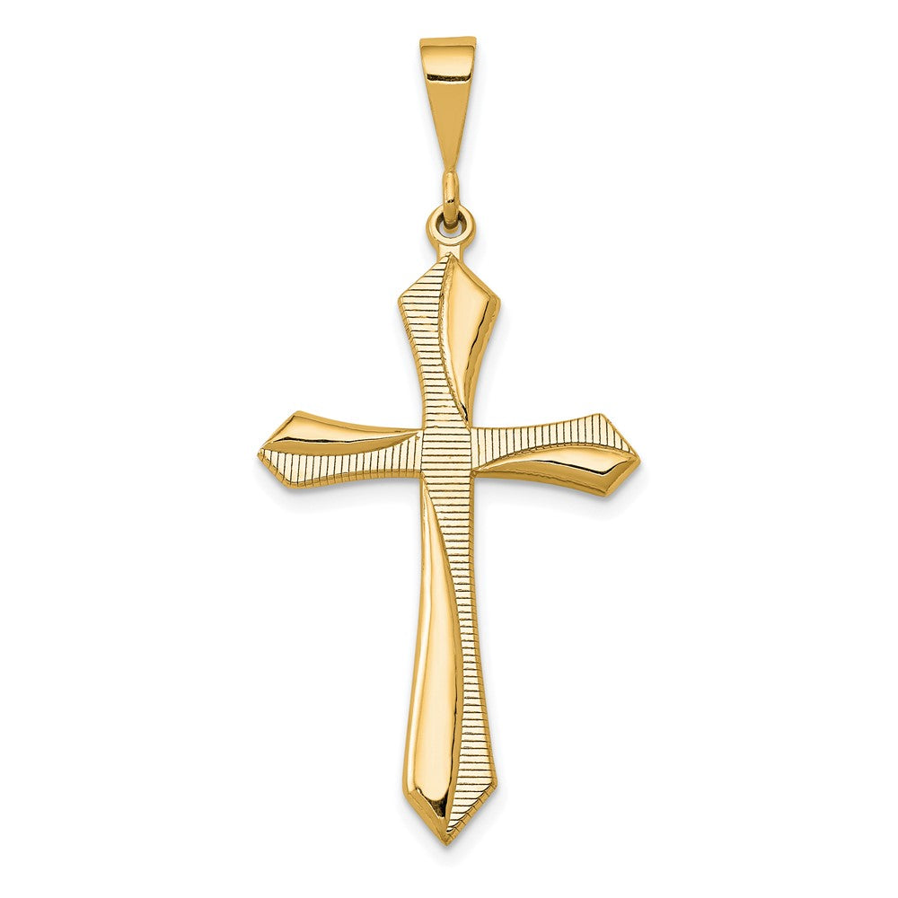 14k Yellow Gold 20 mm Passion Cross Pendant (2.18 grams)