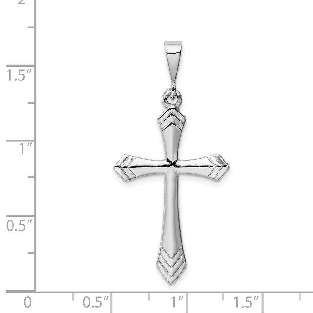 14k White Gold 21 mm Passion Cross Pendant (2.07 grams)