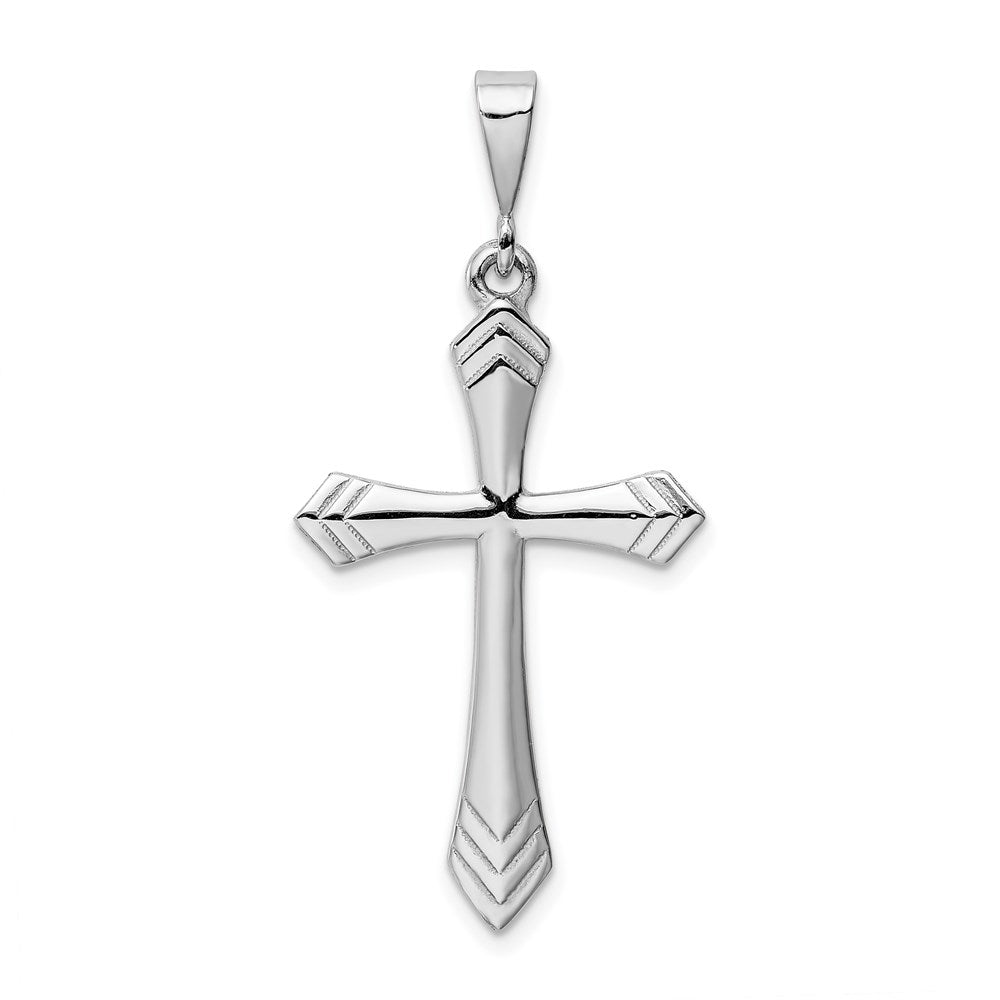 14k White Gold 21 mm Passion Cross Pendant (2.07 grams)