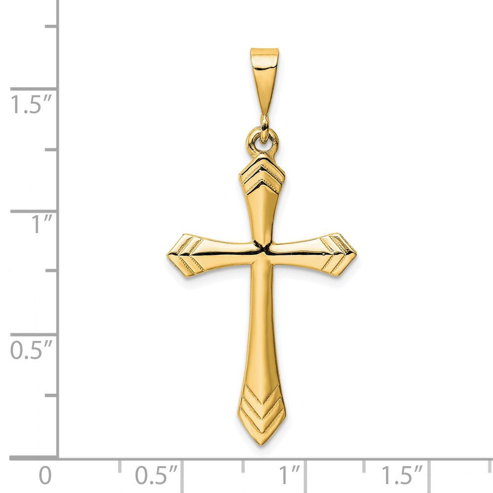14k Yellow Gold 21 mm Passion Cross Pendant (2.24 grams)