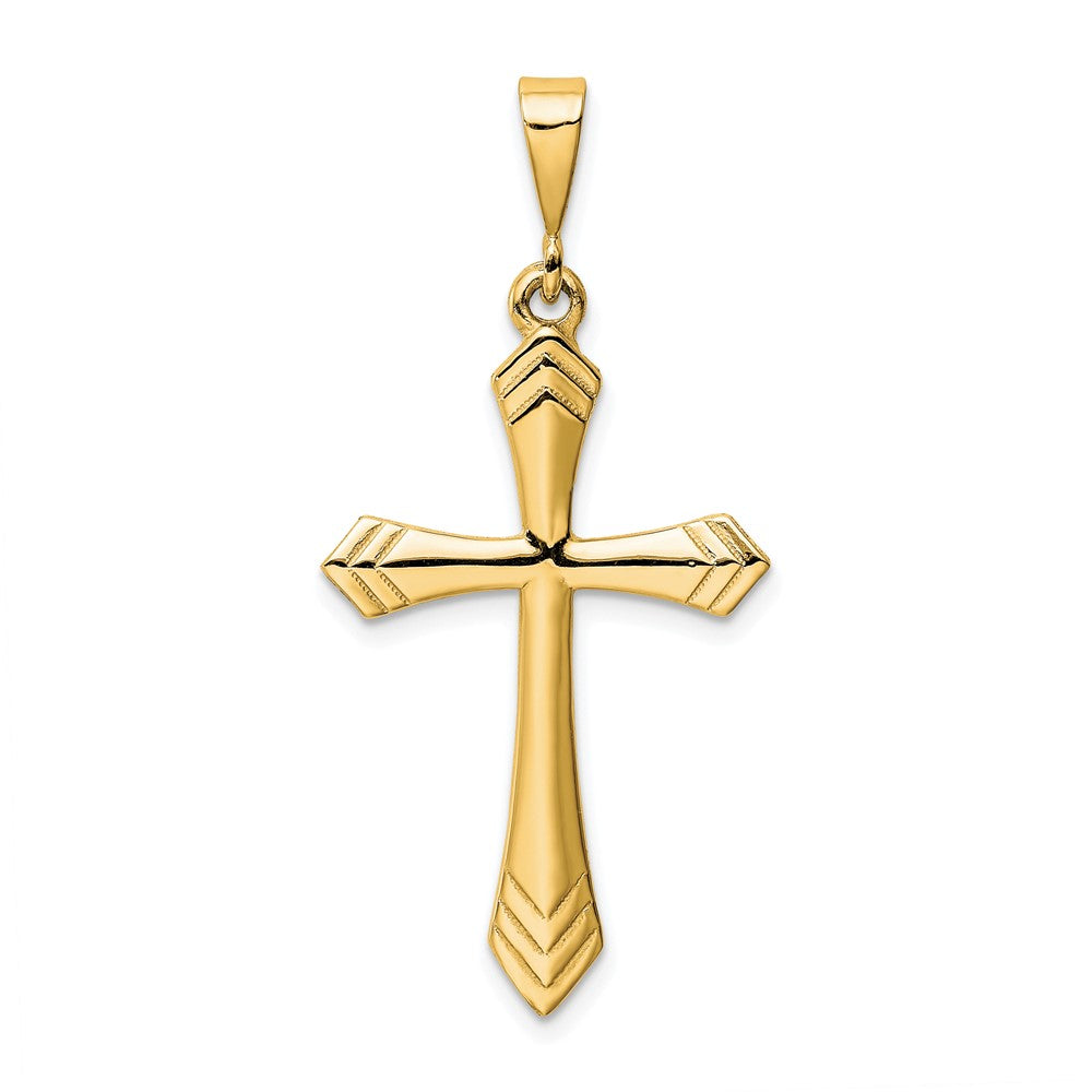 14k Yellow Gold 21 mm Passion Cross Pendant (2.24 grams)