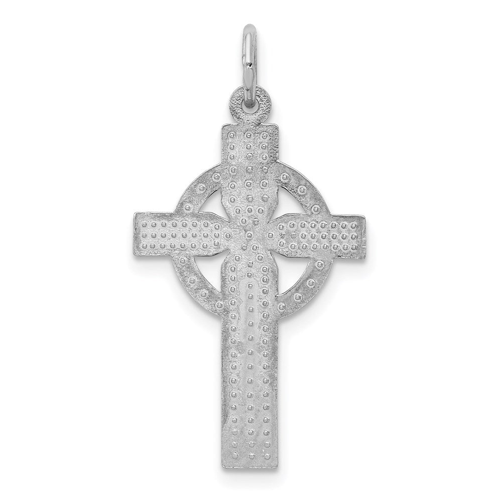 14k White Gold 16 mm Celtic Cross Charm (1.12 grams)