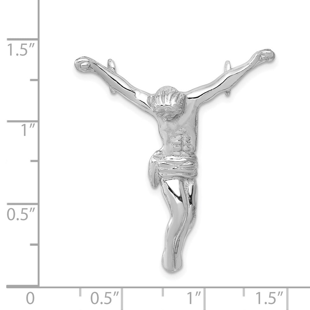 14k White Gold 32 mm Jesus Chain Slide (3.78 grams)