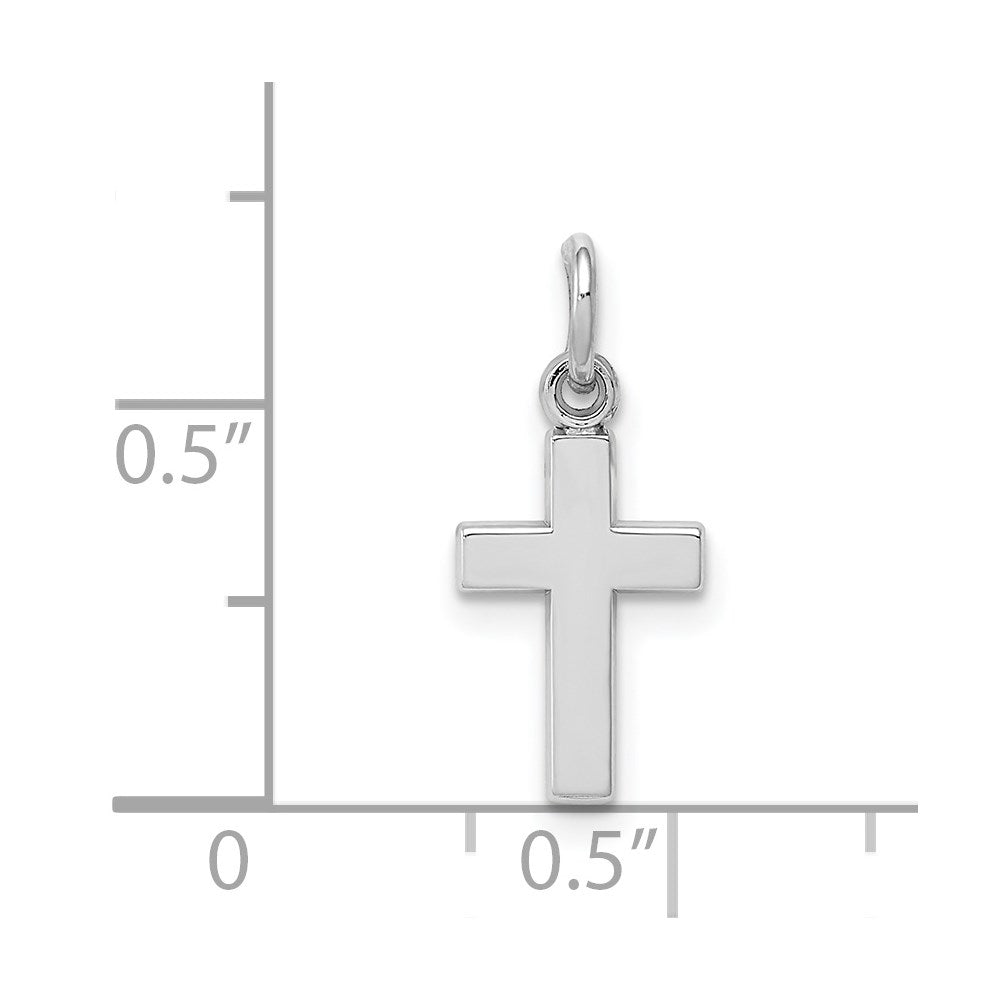 14k White Gold 9 mm Cross Charm (0.52 grams)