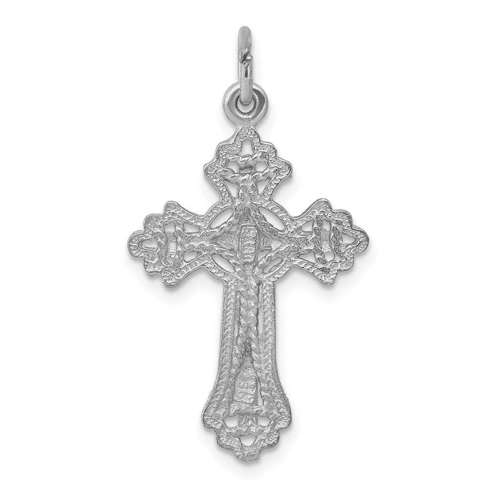 14k White Gold 17 mm Cross Charm (1.45 grams)