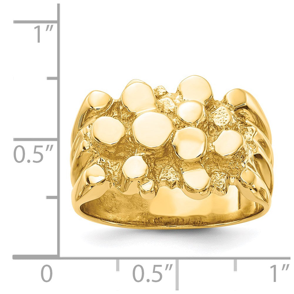 14k Men's Nugget Ring (11.31 grams)