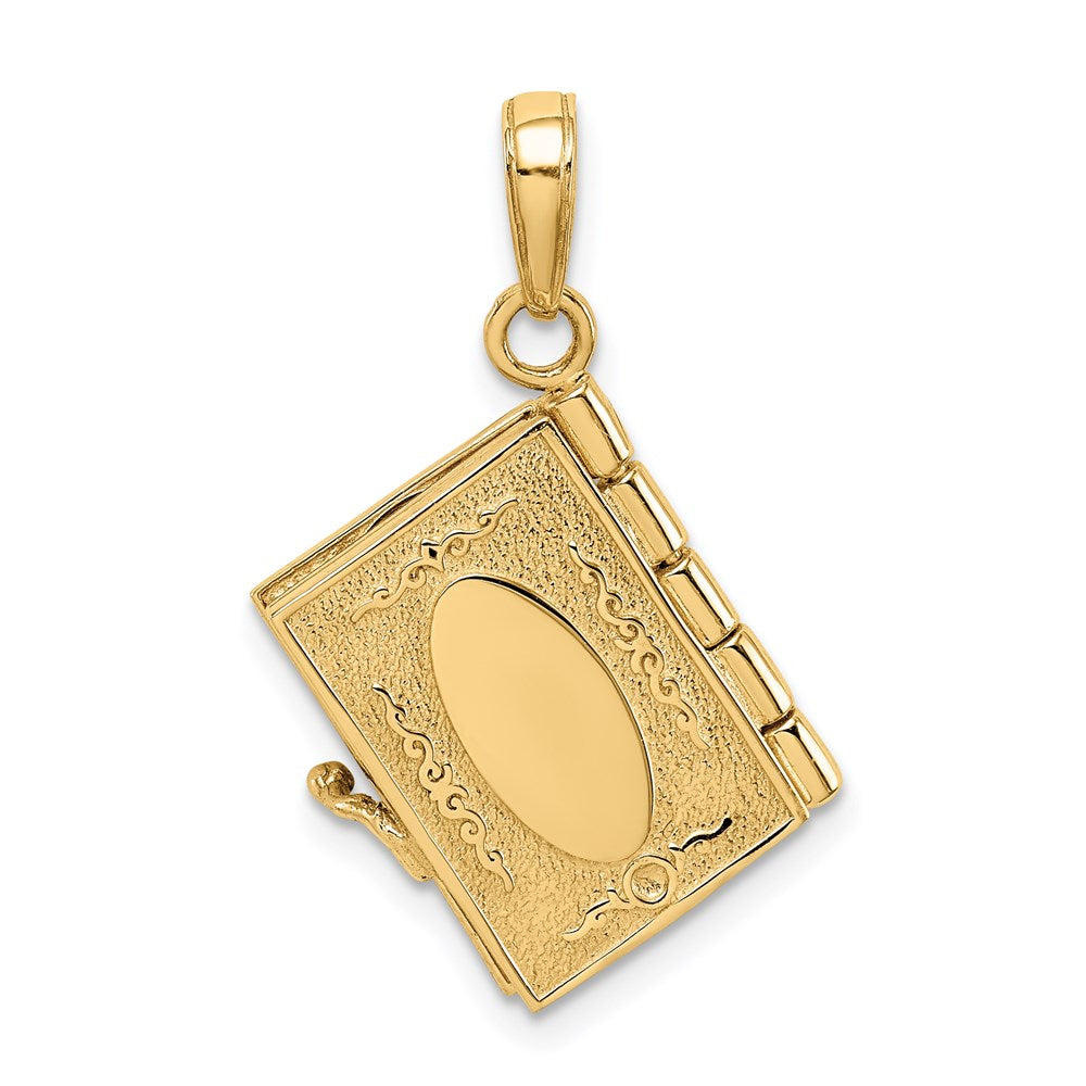 14k Yellow Gold 11 mm ndments Bible Pendant (3.93 grams)