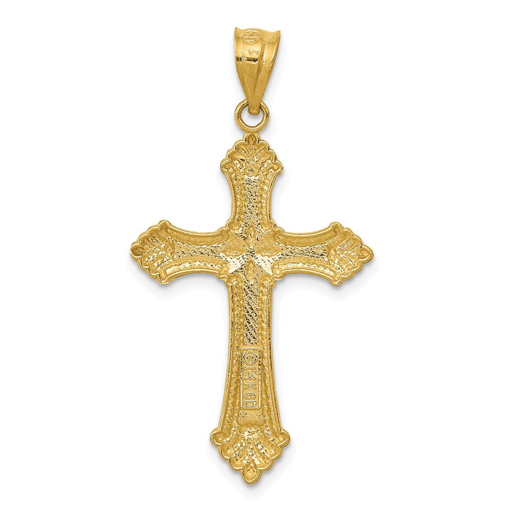 14k Yellow Gold 20 mm Polished Cross Pendant (1.43 grams)