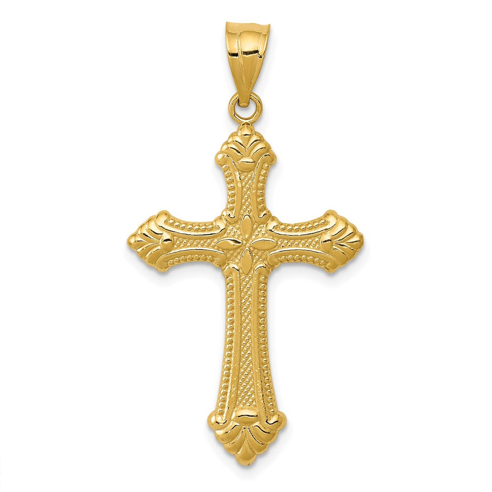 14k Yellow Gold 20 mm Polished Cross Pendant (1.43 grams)