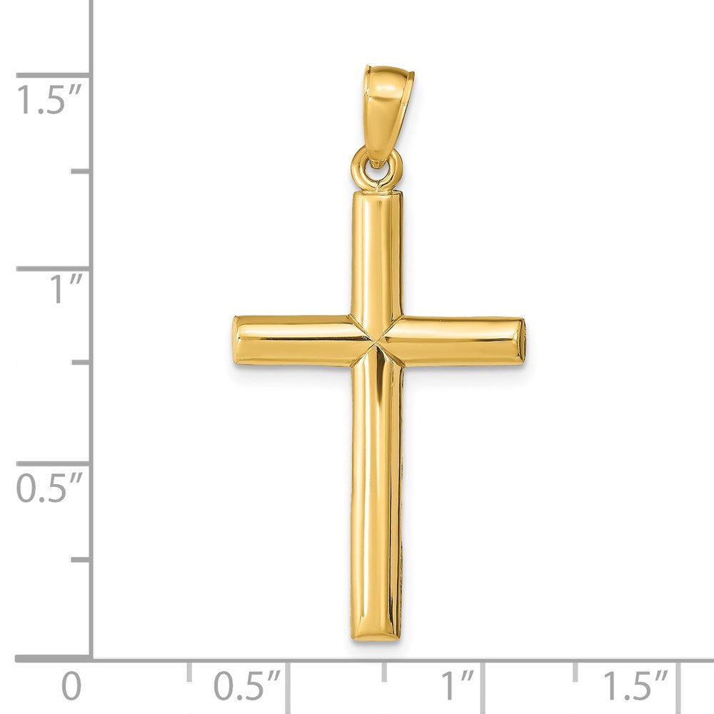 14k Yellow Gold 18 mm Polished Cross Pendant (2.32 grams)