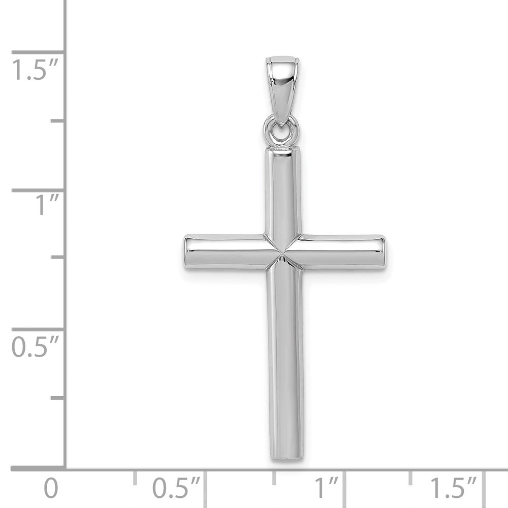 14k White Gold 18 mm Polished Cross Pendant (2.45 grams)