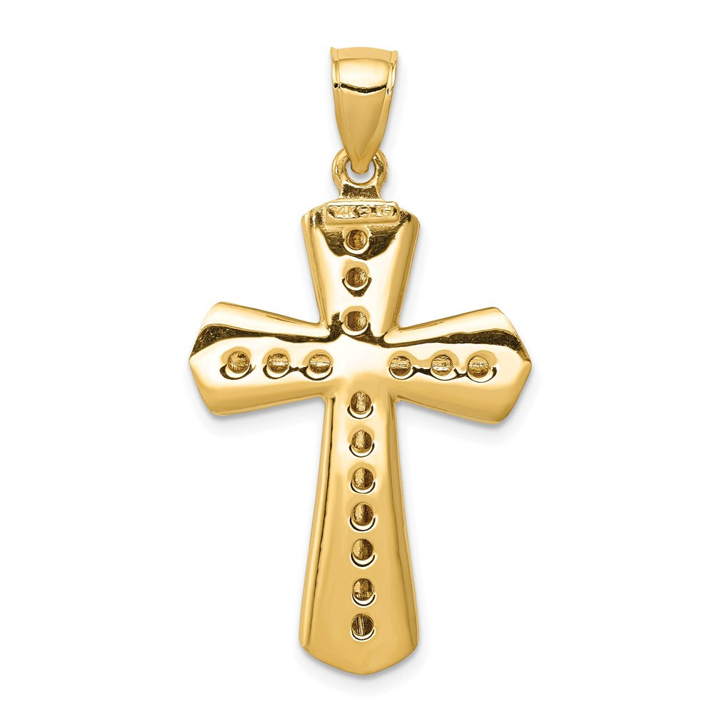 14k Yellow Gold 21 mm Twisted Cross Pendant (6.08 grams)