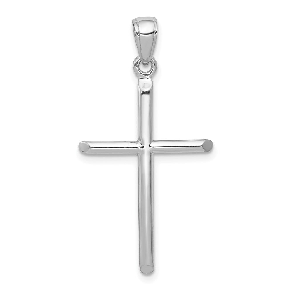 14k White Gold 19 mm Polished Cross Pendant (1.71 grams)