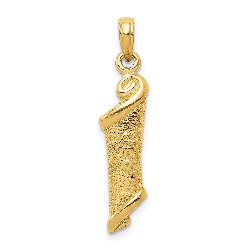 14k Yellow Gold 8 mm Torah w/Star of David Pendant (2.64 grams)