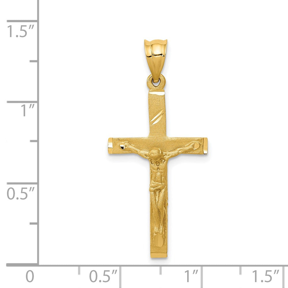 14k Yellow Gold 17 mm Jesus Crucifix Pendant (1.62 grams)