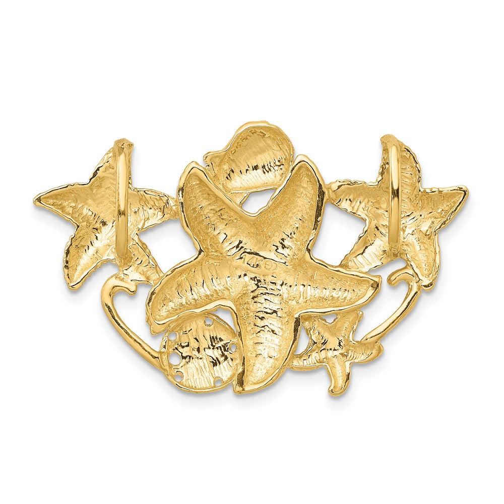 14k Yellow Gold 37.9 mm Starfish Cluster Slide (5.8 grams)