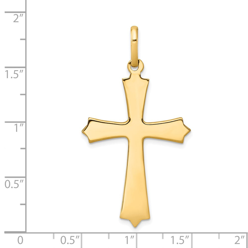 14k Yellow Gold 23 mm Polished Cross Pendant (1.83 grams)
