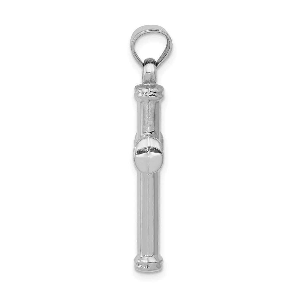 14k White Gold 19.2 mm Polished Cross Pendant (1.22 grams)