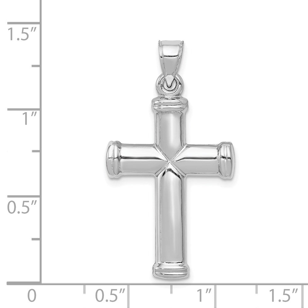 14k White Gold 19.2 mm Polished Cross Pendant (1.22 grams)