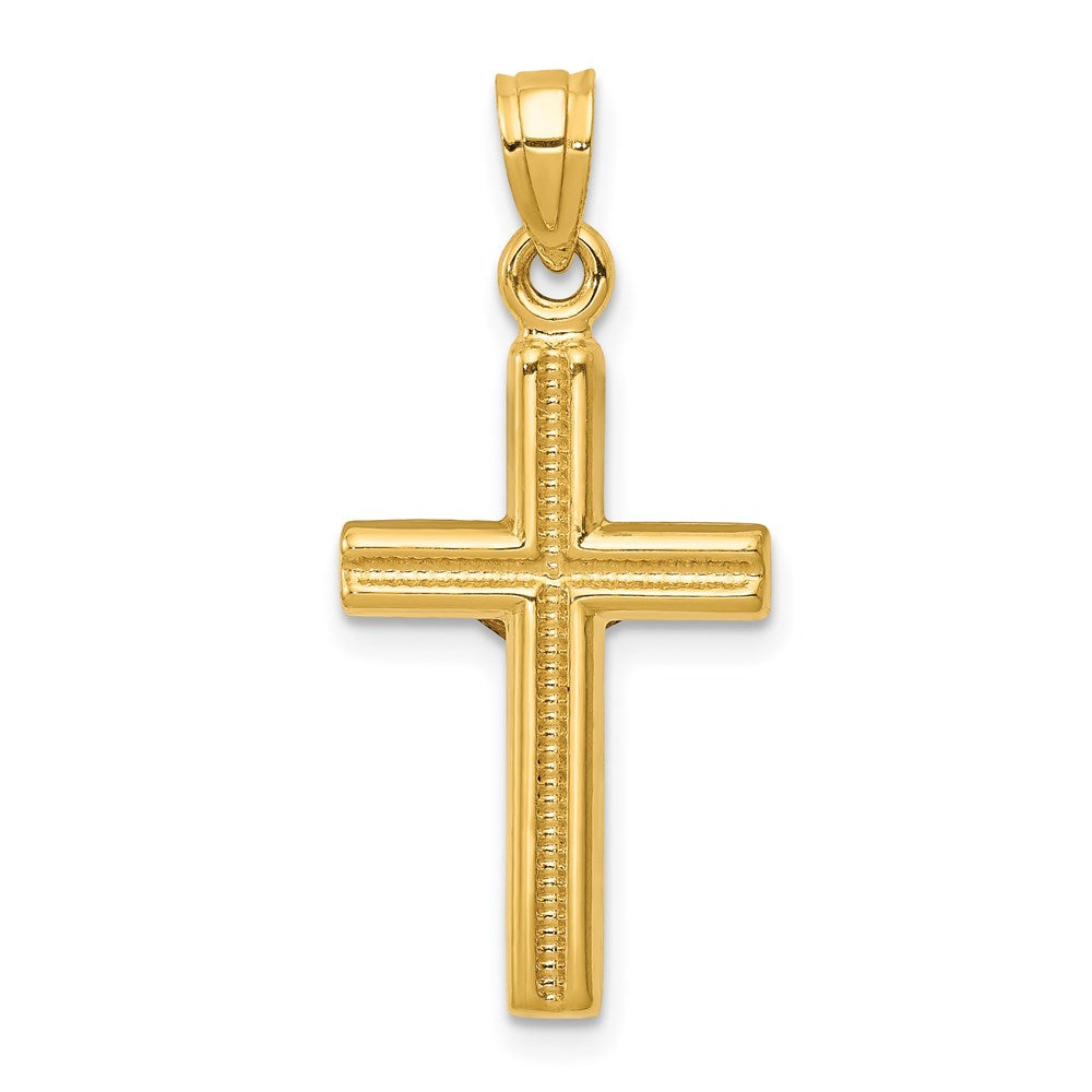 14k Yellow Gold 14 mm Hollow Jesus Crucifix Pendant (0.76 grams)