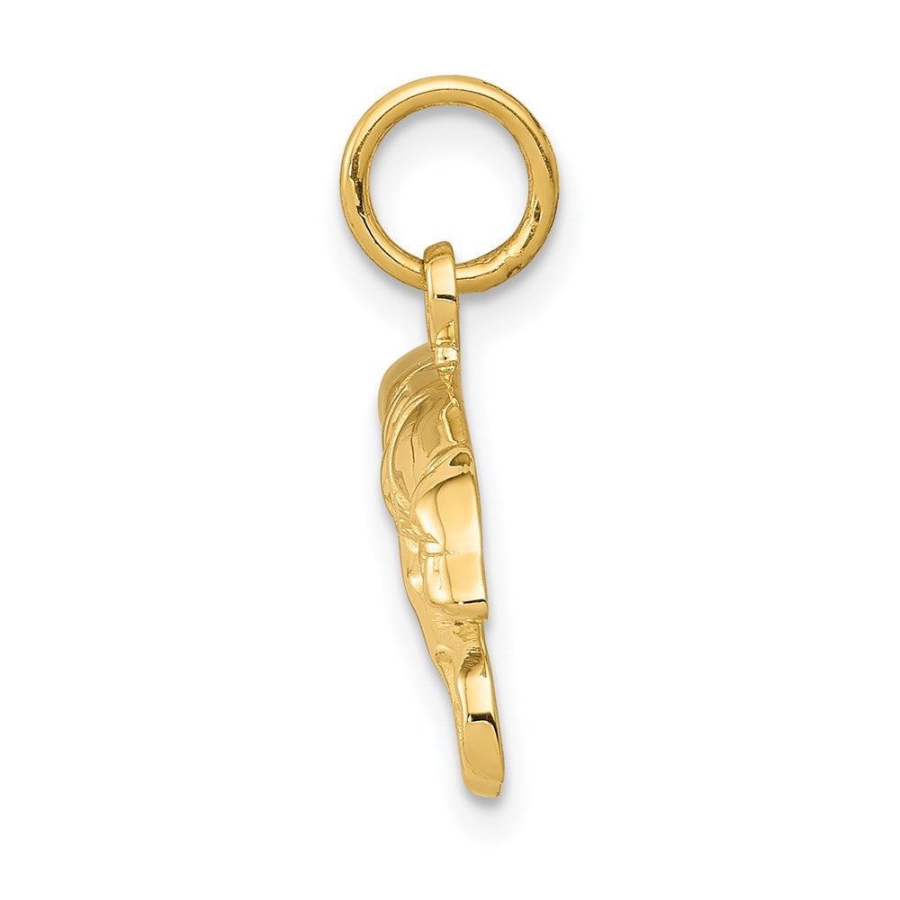 14k Yellow Gold 25 mm Greyhound Charm (1.25 grams)