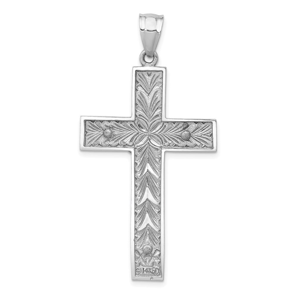 14k Two-tone 27 mm Jesus Crucifix Pendant (6.16 grams)