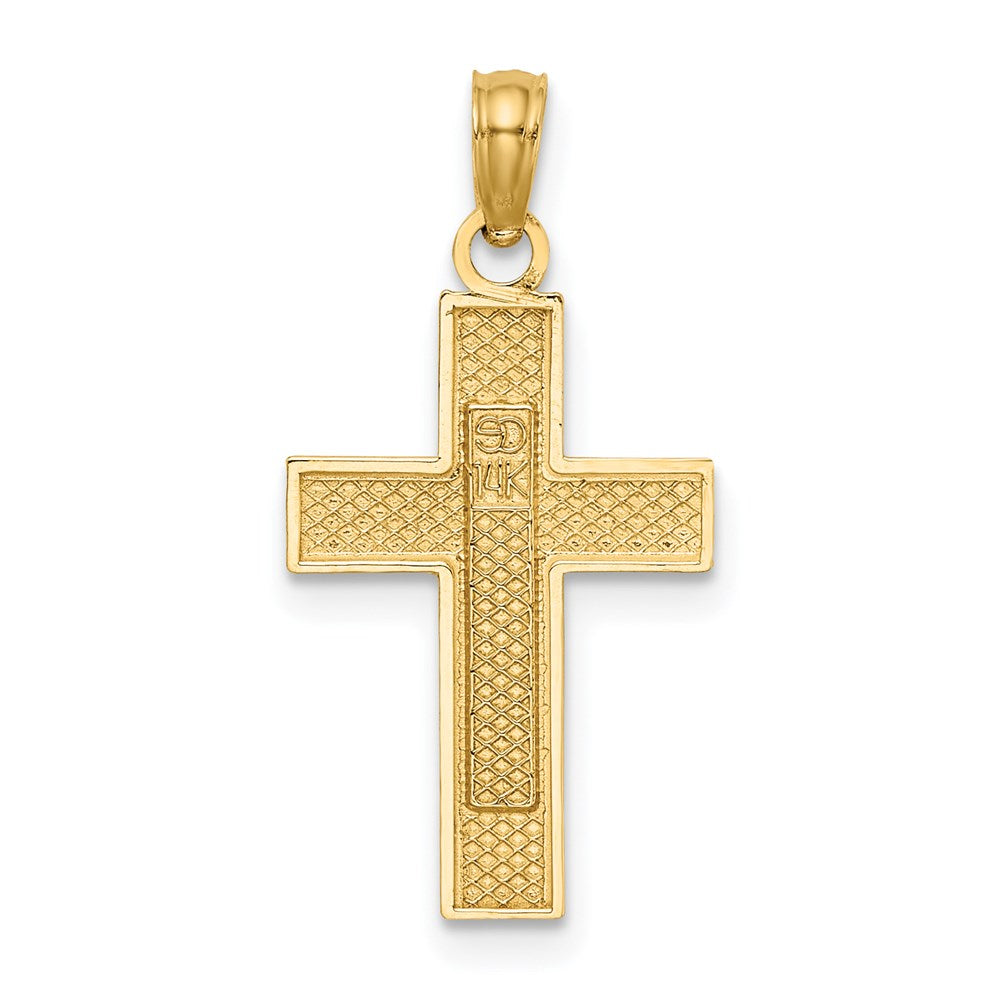 14k Yellow Gold 12.33 mm Nurse Cross Charm (0.8 grams)