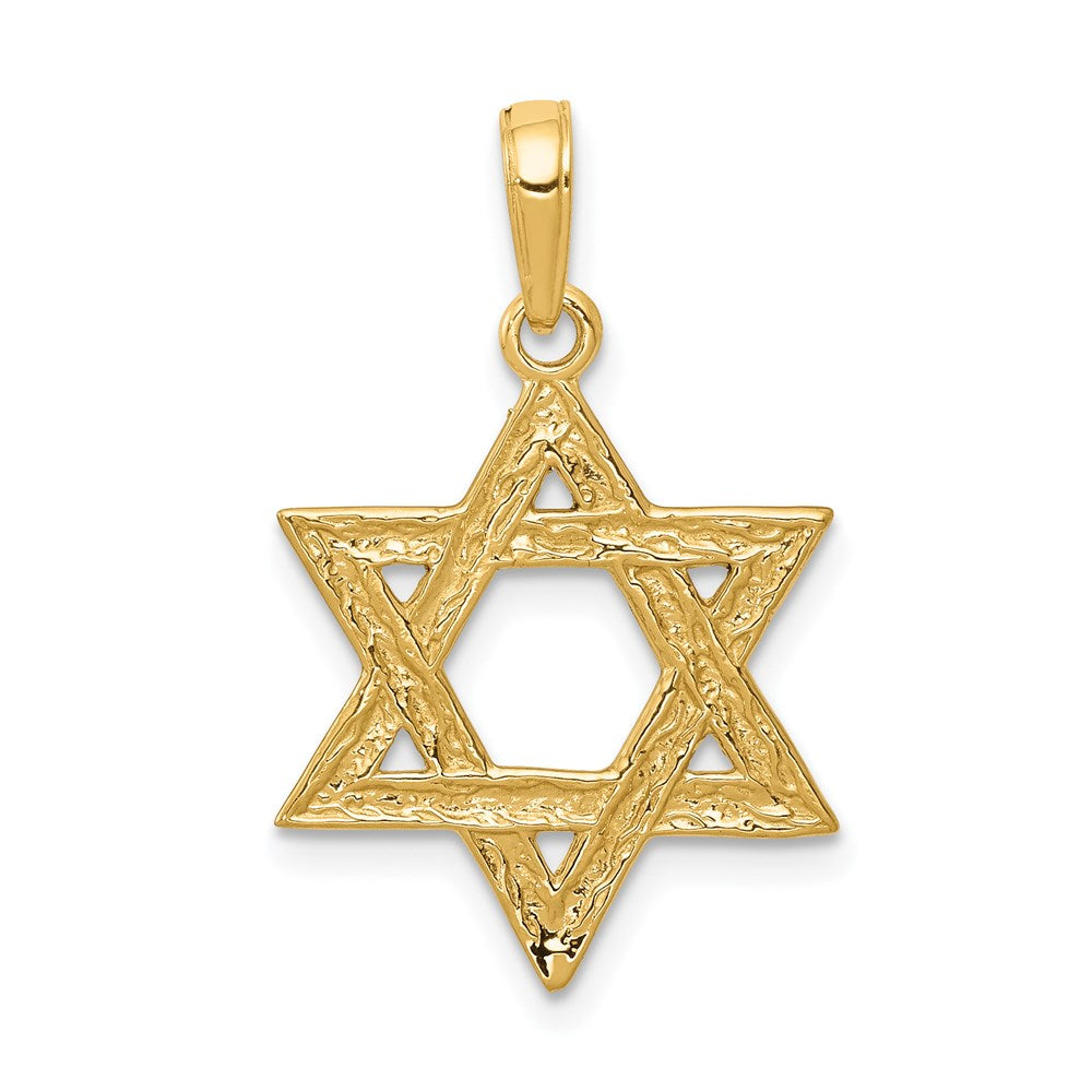 14k Yellow Gold 18 mm Star of David Pendant (1.17 grams)