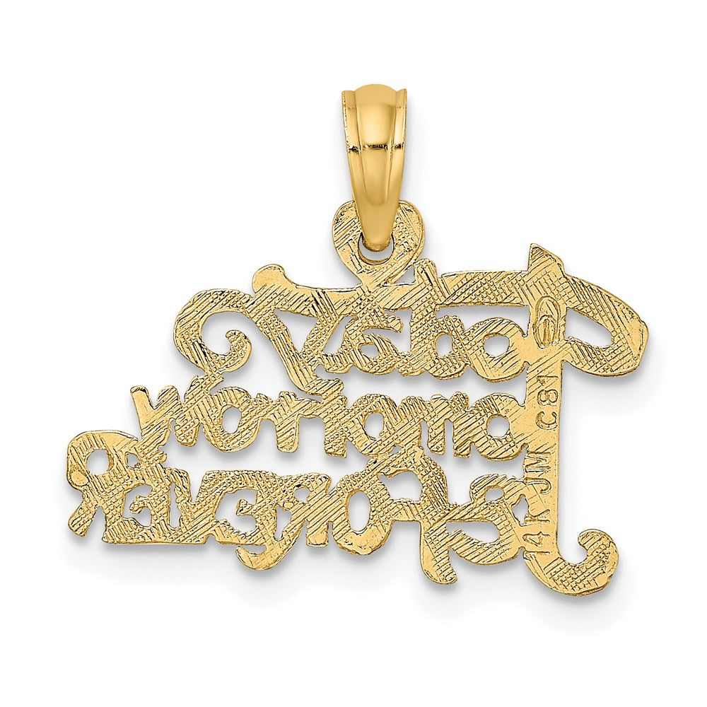 14K TODAY TOMORROW AND FOREVER Charm (0.58 grams)