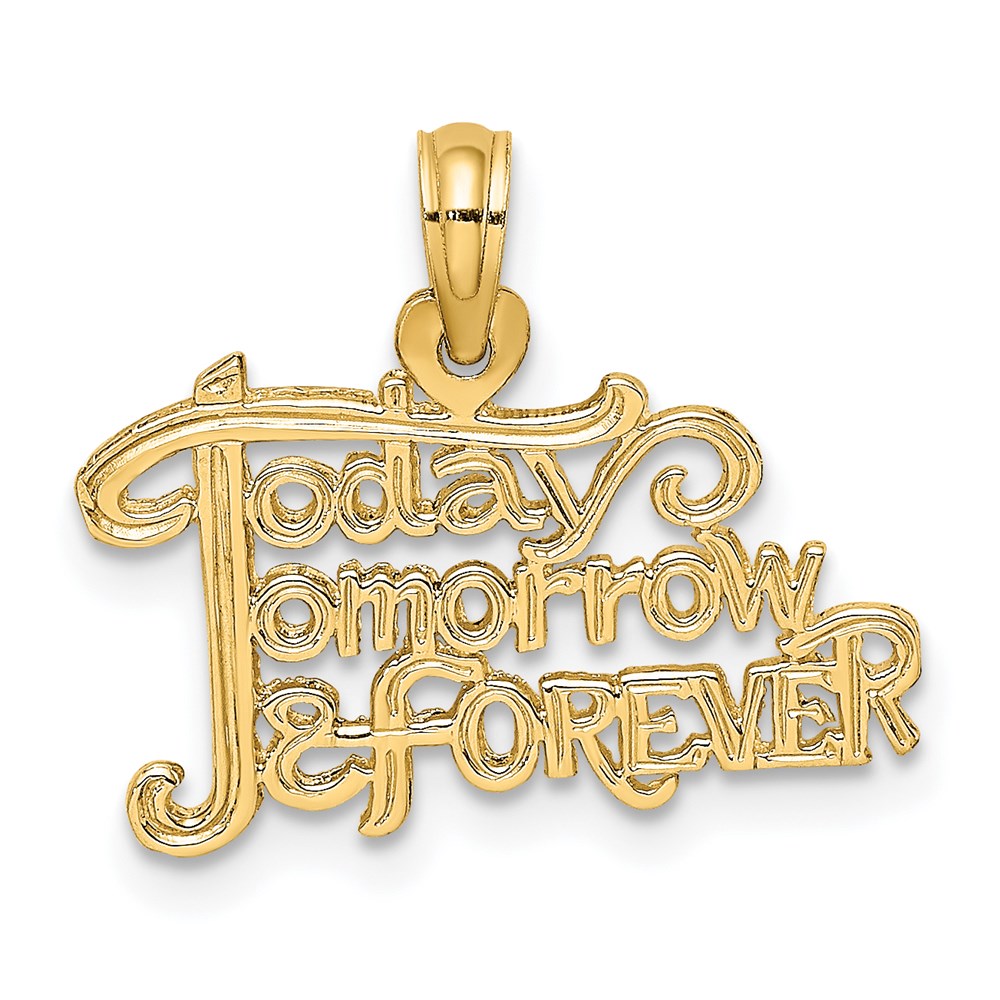 14K TODAY TOMORROW AND FOREVER Charm (0.58 grams)