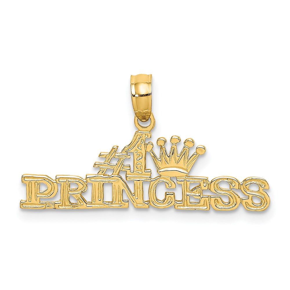 14k Yellow Gold 27 mm #1 PRINCESS Charm (0.81 grams)