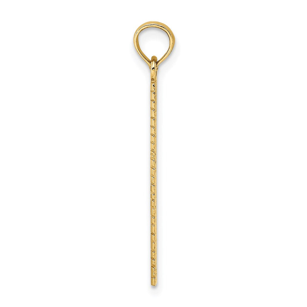 14k Yellow Gold 3.85 mm Six Inch Ruler Charm (0.75 grams)