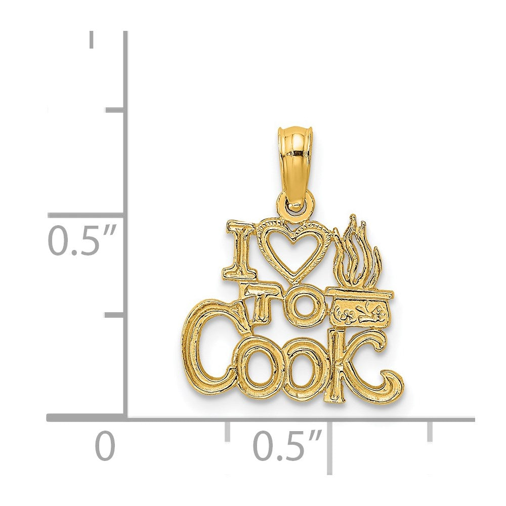 14K I HEART TO COOK Charm (0.72 grams)
