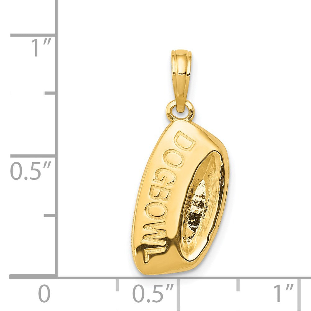 14k Yellow Gold 10 mm Dog Bowl Pendant (1.09 grams)