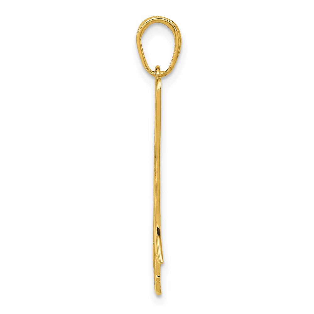 14k Yellow Gold 8 mm Trombone Pendant (0.63 grams)