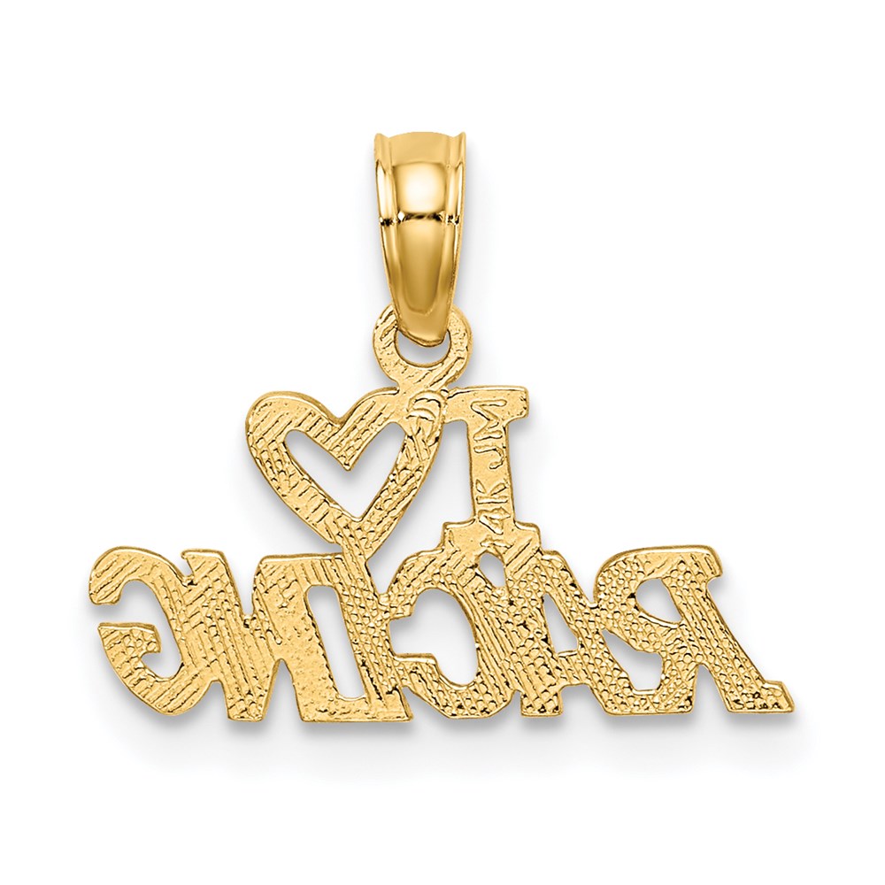 14K I HEART RACING Charm (0.66 grams)