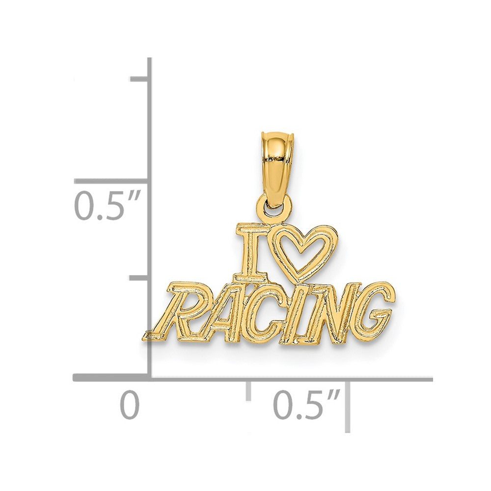 14K I HEART RACING Charm (0.66 grams)