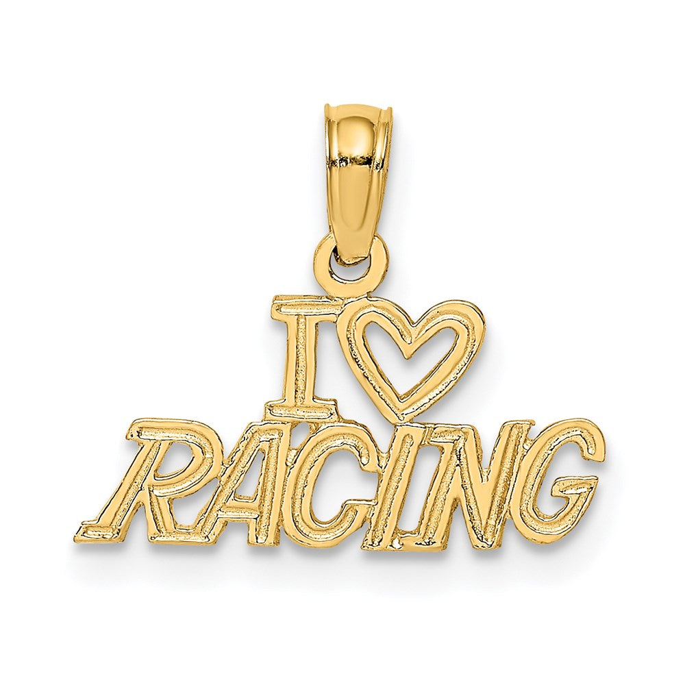 14K I HEART RACING Charm (0.66 grams)