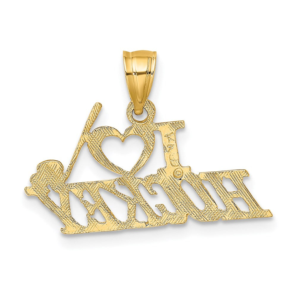 14K I HEART HOCKEY Charm (0.84 grams)