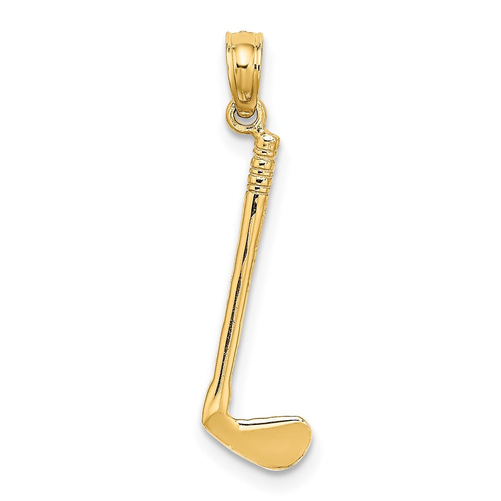 14k Yellow Gold 6 mm 3-D Club Charm (0.67 grams)