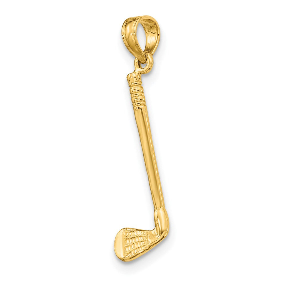 14k Yellow Gold 6 mm 3-D Club Charm (0.67 grams)