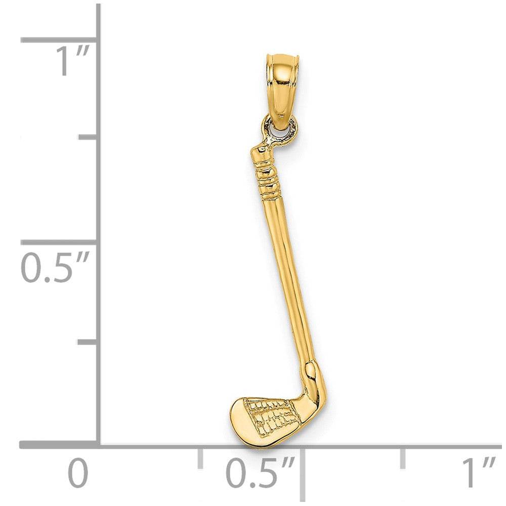 14k Yellow Gold 6 mm 3-D Club Charm (0.67 grams)